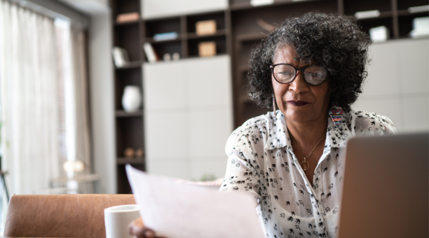 woman planning for New Year 