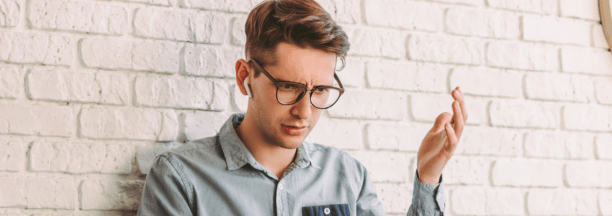 Man confused by healthcare terms 