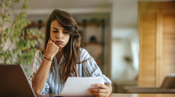 woman confused by benefits