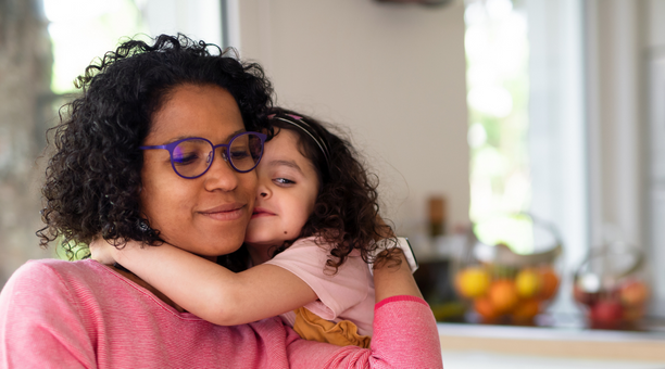 Working mom on computer
